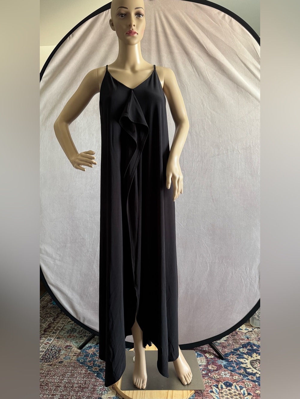 Express Black Sleeveless Maxi Dress with V-Neck